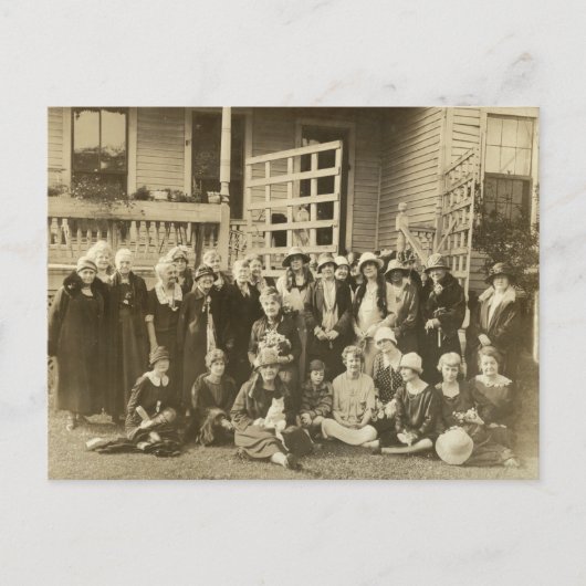 Grote groep vrouwen uit de jaren twintig Foto Briefkaart (Voorkant)