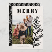 Grote groet en bladeren feestdagenkaart (Voorkant / Achterkant)