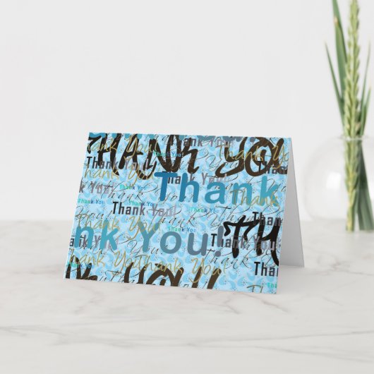 Grote Groot DANKT U Bedankkaart (Voorkant)