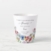 Grote grootmabloemen gedicht land Wilde bloem Latte Mok (Voorkant)