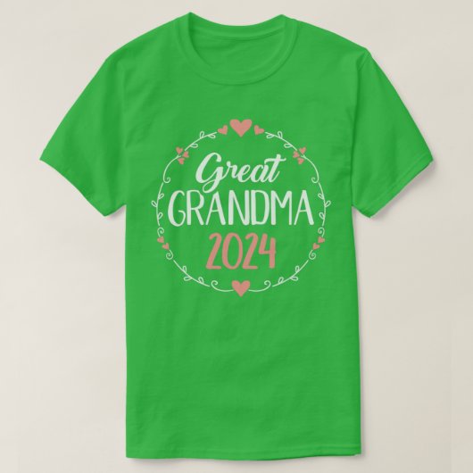 Grote grootmoeder 2024 voor zwangerschapsaankondig t-shirt (Design voorkant)