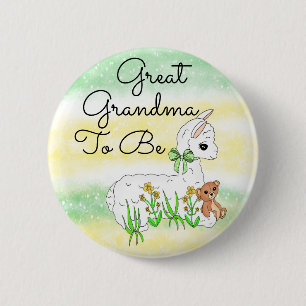 Grote grootmoeder om Llama te zijn met Teddy Bear Ronde Button 5,7 Cm
