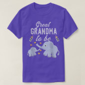 Grote grootmoeder om olifant Baby shower te zijn T-shirt (Design voorkant)