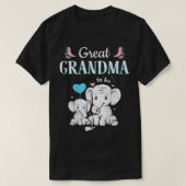Grote grootmoeder om olifant Baby shower te zijn T-shirt (Design voorkant)