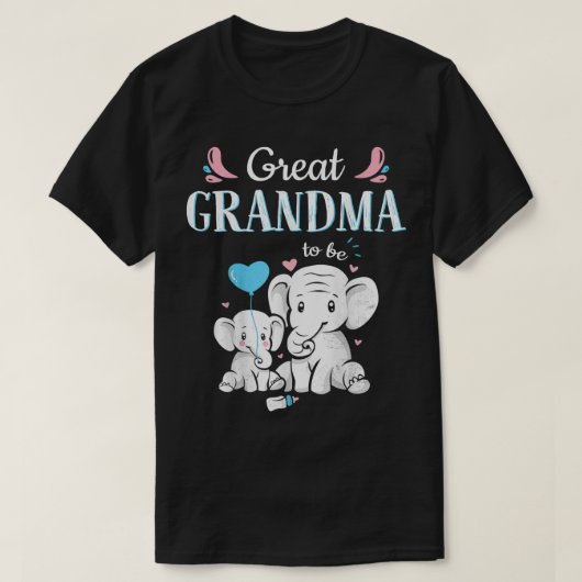 Grote grootmoeder om olifant Baby shower te zijn T-shirt (Design voorkant)