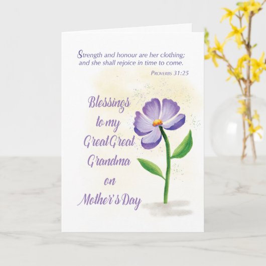 Grote grootmoeder op de Moederdag, de ventilator Kaart (Gele Bloem)