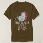 Grote grootmoeder: tweelingbaby's met olifant bab t-shirt (Design voorkant)