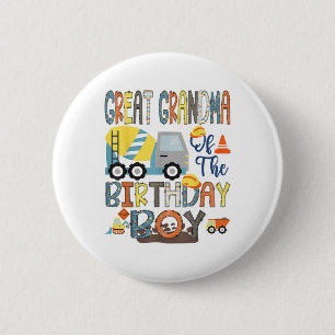 Grote grootmoeder van de bouwwerker van de bende. ronde button 5,7 cm