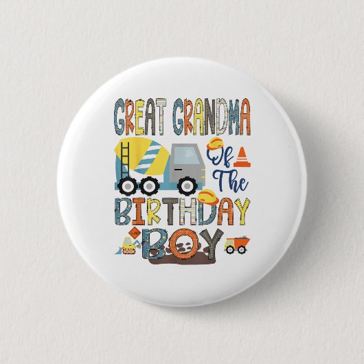 Grote grootmoeder van de bouwwerker van de bende. ronde button 5,7 cm (Voorkant)