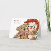 grote grootmoeder verjaardagscadepop met teddy kaart (Voorkant)