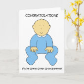 Grote Grootouders Aan Jongen Gefeliciteerd Kaart (Gele Bloem)