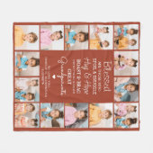 Grote Grootouders Custom Terracotta Fotocollage Fleece Deken (Voorkant (Horizontaal))