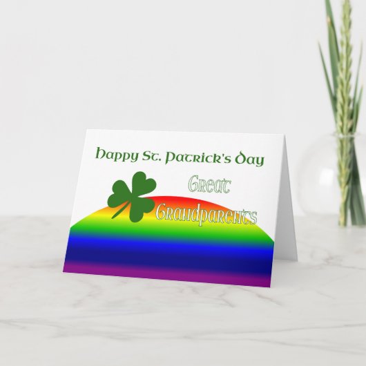 Grote grootouders Happy St. Patrick's Day Kaart (Voorkant)