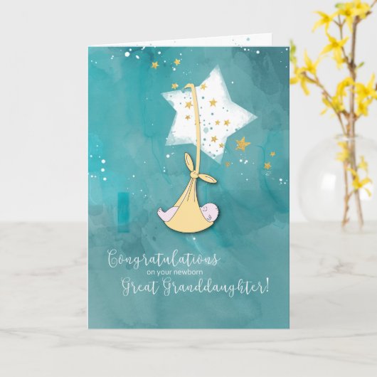 Grote grootouders voor grote kleindochtergeeften kaart (Gele Bloem)