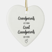 Grote Grootouders Zwangerschap Aankondiging Liefde Keramisch Ornament (Rechts)