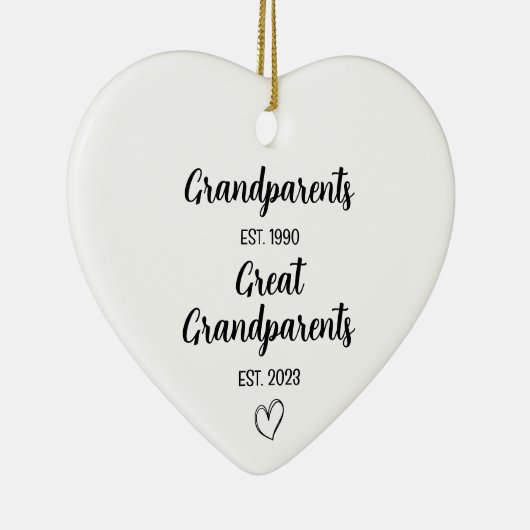 Grote Grootouders Zwangerschap Aankondiging Liefde Keramisch Ornament (Rechts)