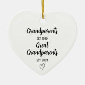 Grote Grootouders Zwangerschap Aankondiging Liefde Keramisch Ornament (Voorkant)