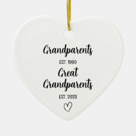 Grote Grootouders Zwangerschap Aankondiging Liefde Keramisch Ornament