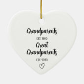 Grote Grootouders Zwangerschap Aankondiging Liefde Keramisch Ornament (Achterkant)