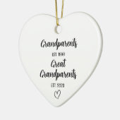 Grote Grootouders Zwangerschap Aankondiging Liefde Keramisch Ornament (Links)