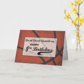 Grote Grootzoon 8ste verjaardag Basketball Grote Kaart (Gele Bloem)