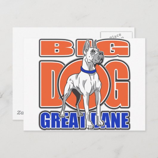 Grote, grote deen briefkaart (Voorkant / Achterkant)