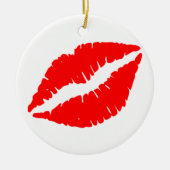 GROTE, GROTE EN GROTE RODE RUBY LIPS ORNAMENT (Voorkant)
