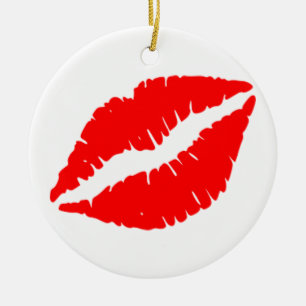 GROTE, GROTE EN GROTE RODE RUBY LIPS ORNAMENT
