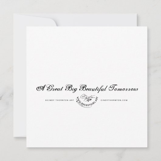 Grote Grote Mooie Morgen - Mini Print (Achterkant)