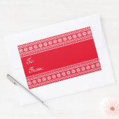 Grote grote rechthoek van kerstlabels rechthoekige sticker (Envelop)