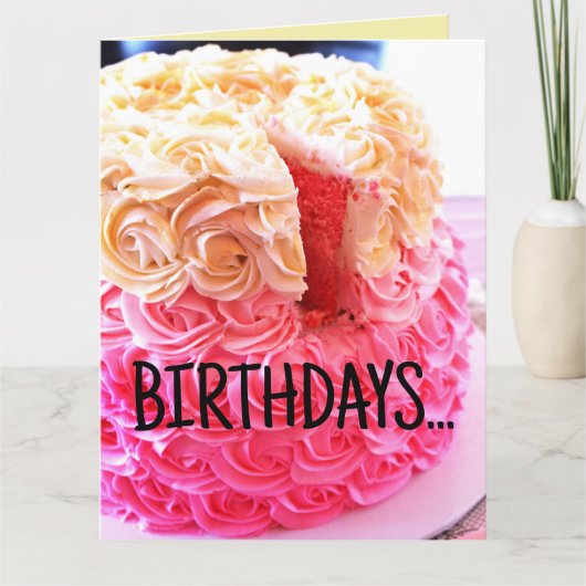 GROTE GROTE VREEMDE KEEKVARKENS VAN CAKE FUNNY CUT KAART (Voorkant)
