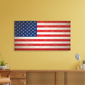 Grote  Grunge Stijl Amerikaans Vlagdoek Canvas Afdruk (Insitu (Woonkamer))