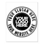 Grote Grunge Verdrietige Ronde Logo Gepersonalisee Rubberstempel (Afrduk)