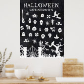 Grote Halloween Aftelling Poster (Keuken)
