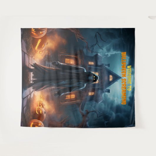 Grote Halloween Ghoul Hanging Achtergrond Wandkleed (Voorkant (horizontaal))