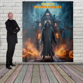 Grote Halloween Ghoul Hanging Achtergrond Wandkleed