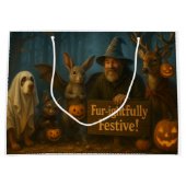 Grote Halloween Gift Bag (horizontale lay-out) Groot Cadeauzakje (Voorkant)