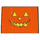Grote halloween Gift Bag met Jack-o-lantern gezich Groot Cadeauzakje (Voorkant)