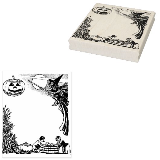 Grote  Halloween Kaart die Rubberzegel maken Rubberstempel (Gestempeld)