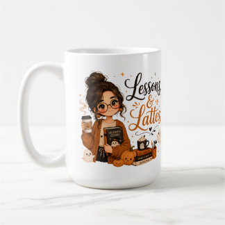 Grote Halloween-lerarenmok Funny Spooky Latte Koffiemok