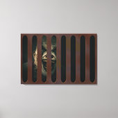 Grote halloween Scary Clown in Storm Grate Canvas Afdruk (Voorkant)