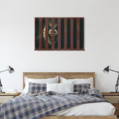 Grote halloween Scary Clown in Storm Grate Canvas Afdruk (Insitu (Slaapkamer))