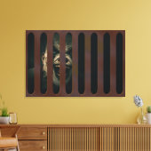 Grote halloween Scary Clown in Storm Grate Canvas Afdruk (Insitu (Woonkamer))