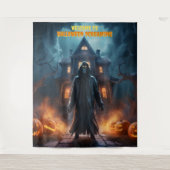Grote Halloween-spook-achterwand Wandkleed (Voorkant)