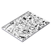 Grote halve doodles collectie. Hand getekende vint Notitieboek (Linkerzijde)