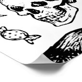 Grote halve doodles collectie. Hand getekende vint Poster (Hoek)