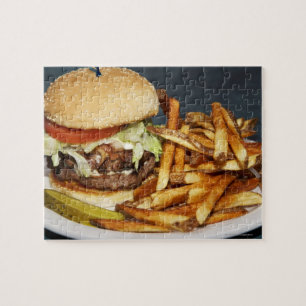 grote hamburgerfriet en cola legpuzzel