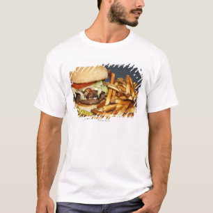 grote hamburgerfriet en cola t-shirt