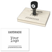 Grote handgemaakte typemachine | Inline DARK Logo Rubberstempel (Gestempeld)
