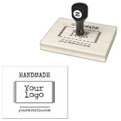 Grote handgemaakte typemachine | Inline LIGHT-Logo Rubberstempel (Gestempeld)